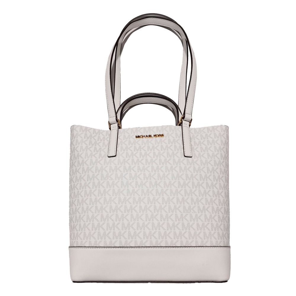 Michael Kors White Leather Tote Bag - Luxe Marca