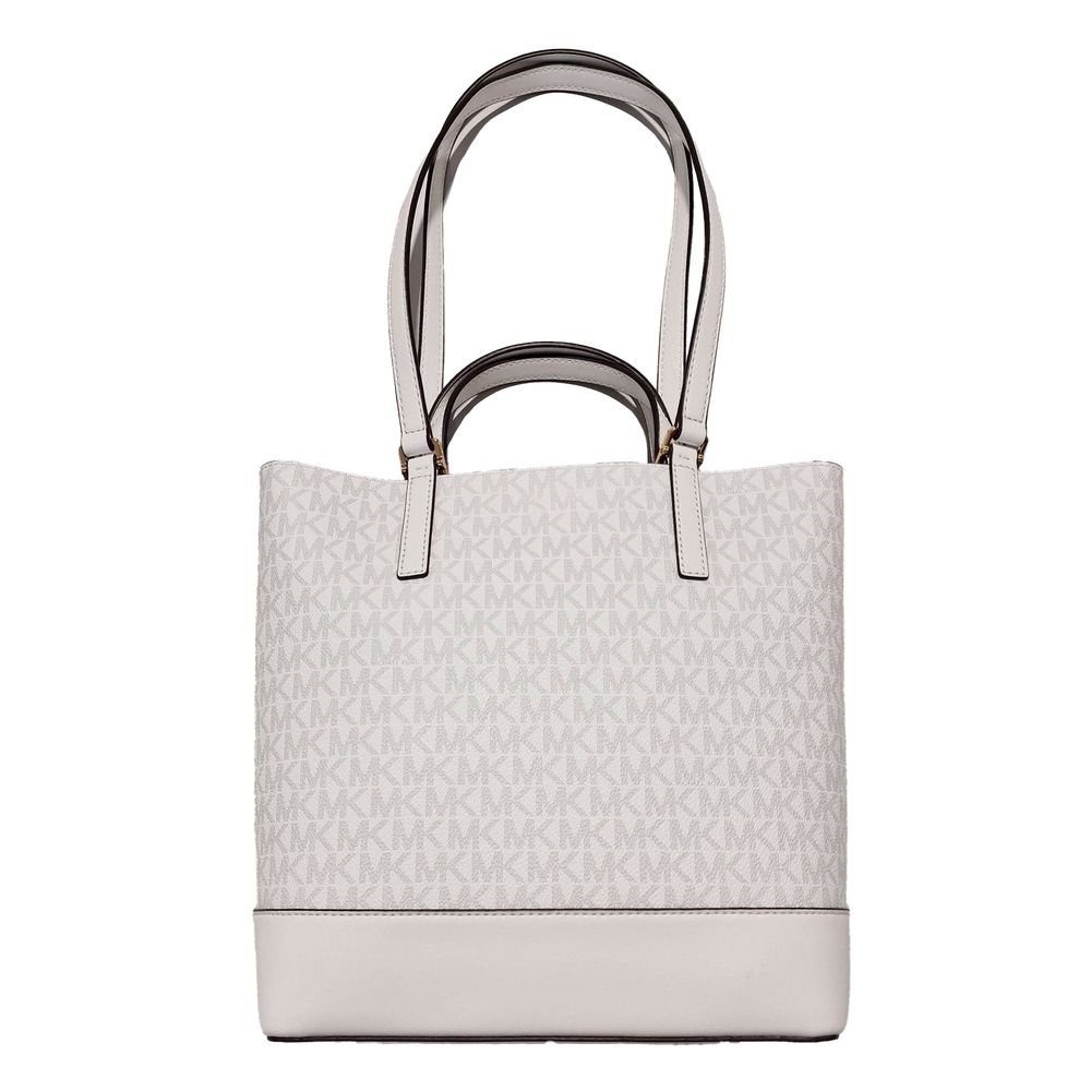 Michael Kors White Leather Tote Bag - Luxe Marca