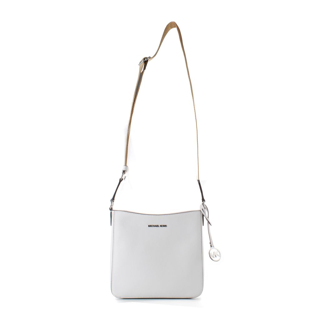 Michael Kors White Canvas Shoulder Bag - Luxe Marca