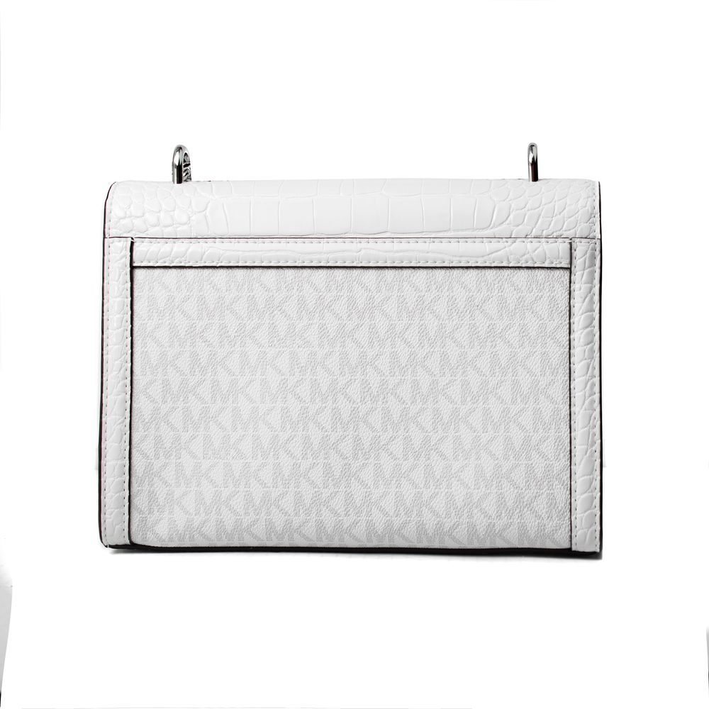 Michael Kors White Canvas Crossbody Bag - Luxe Marca