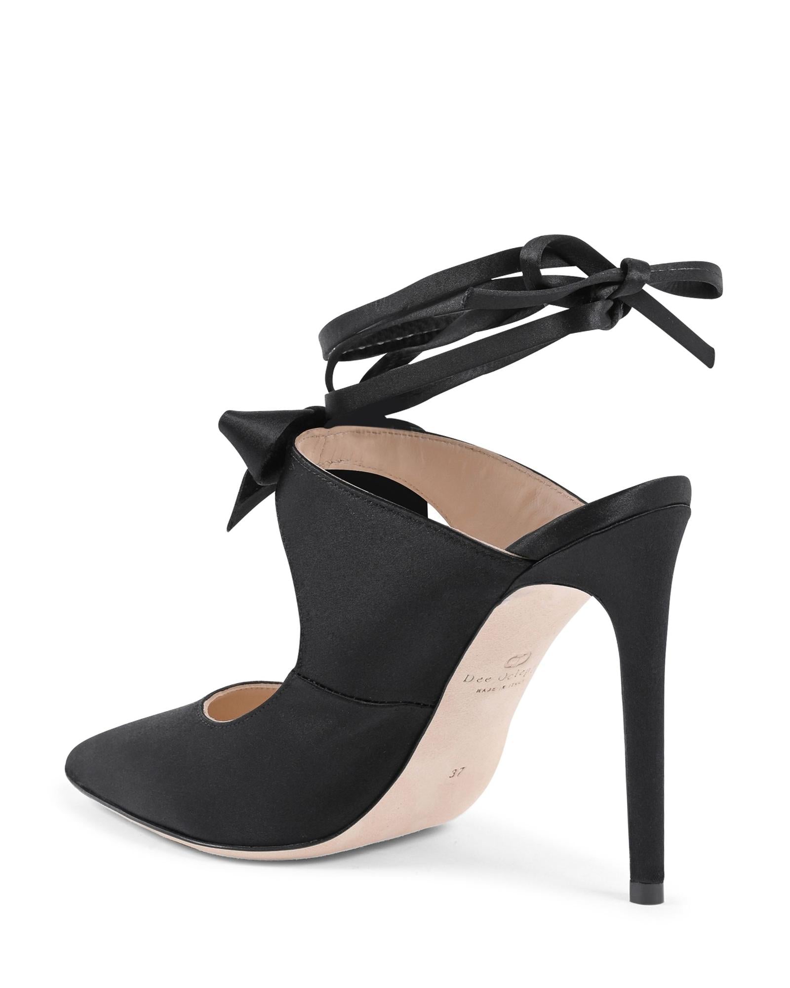 Dee Ocleppo Black Silk Or Polyester High Heel Pumps