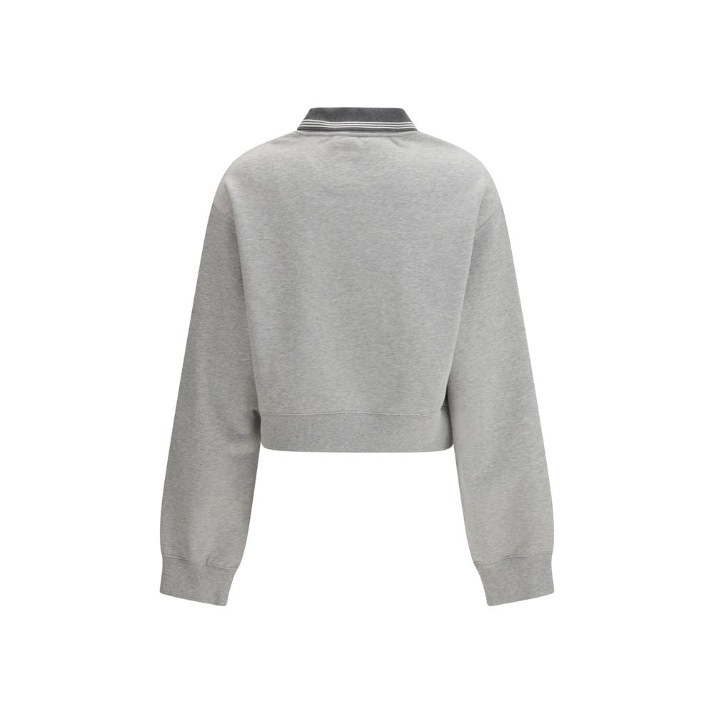 Miu Miu Gray Cotton Sweatshirt - Luxe Marca