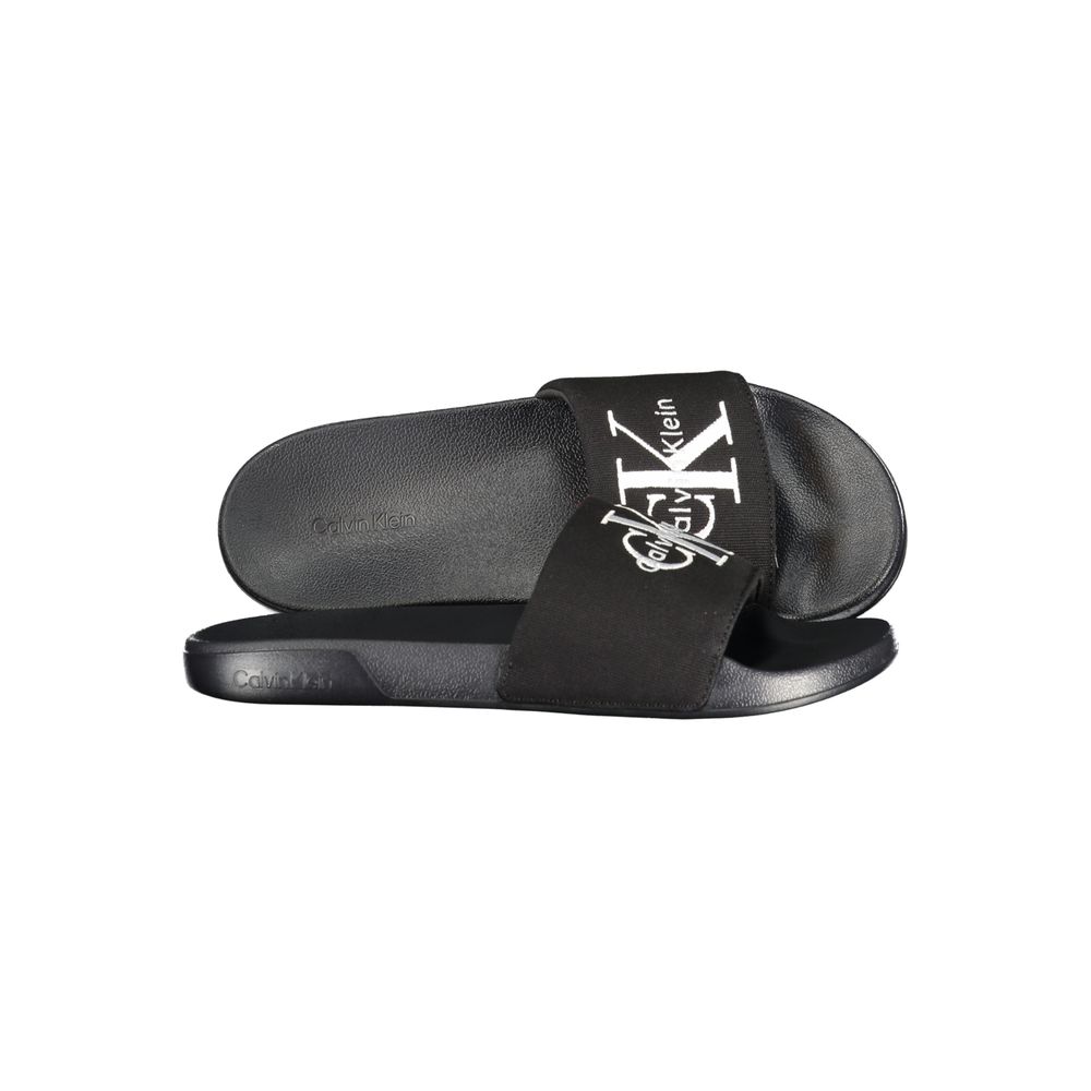 Calvin Klein Black Polyurethane Men's Slipper