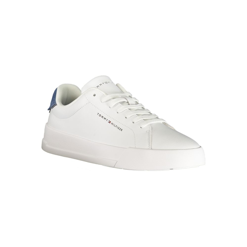 Tommy Hilfiger White Polyurethane Men's Sneaker