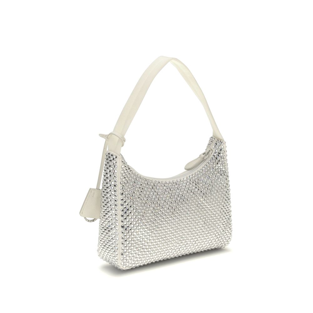 Prada White Viscose Shoulder Bag