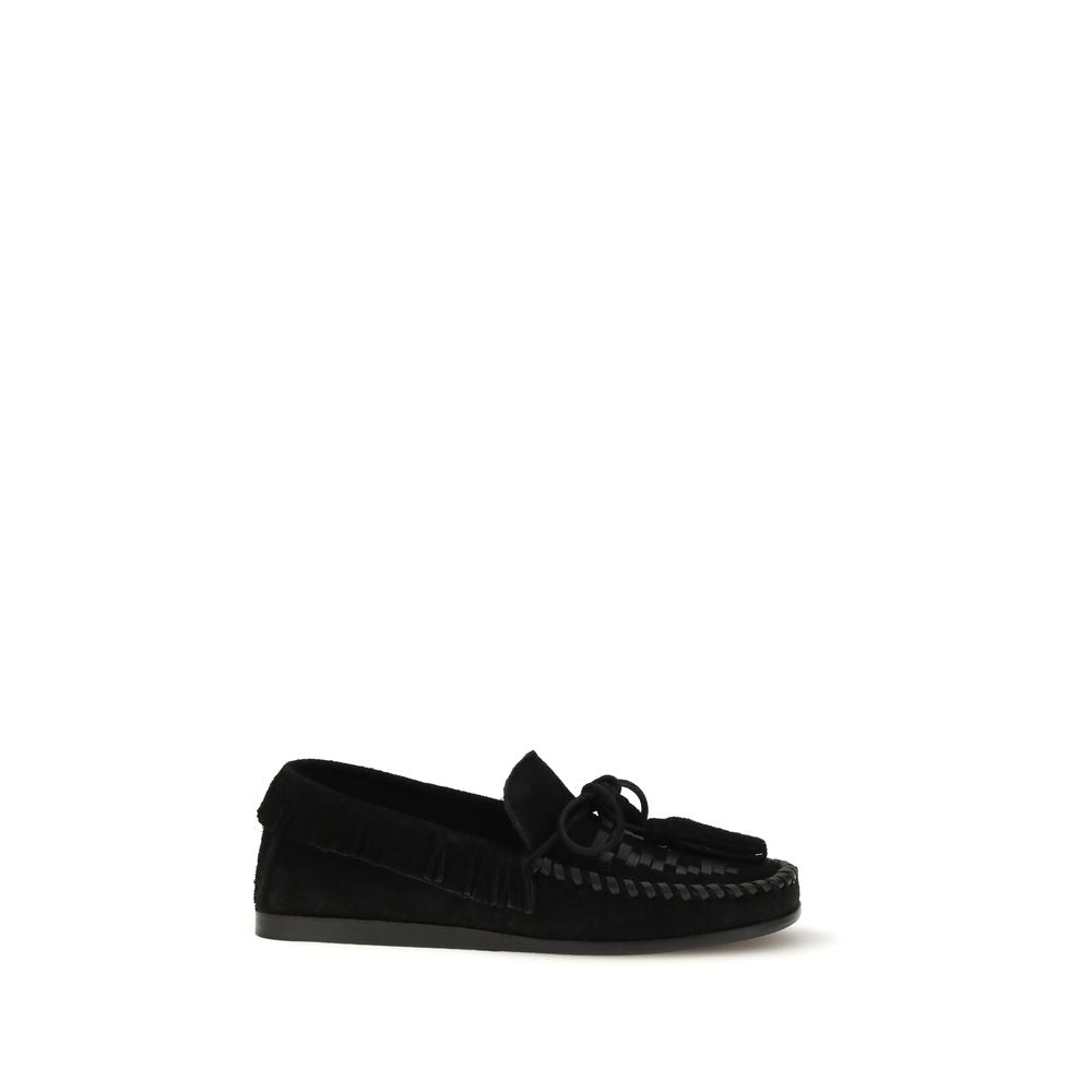 Isabel Marant Black Calf Leather Bos Taurus Slip-On Loafers