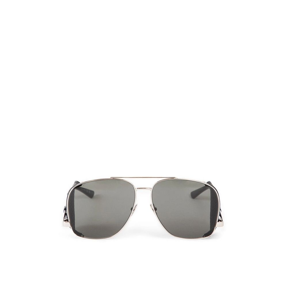 Saint Laurent Silver Metal Sunglasses
