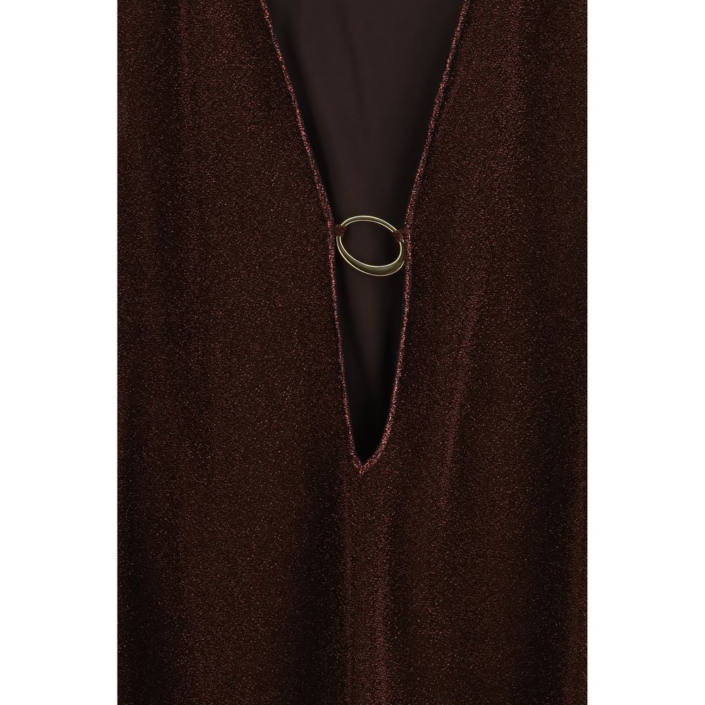 Oséree Brown Polyamide Casual Dress - Luxe Marca