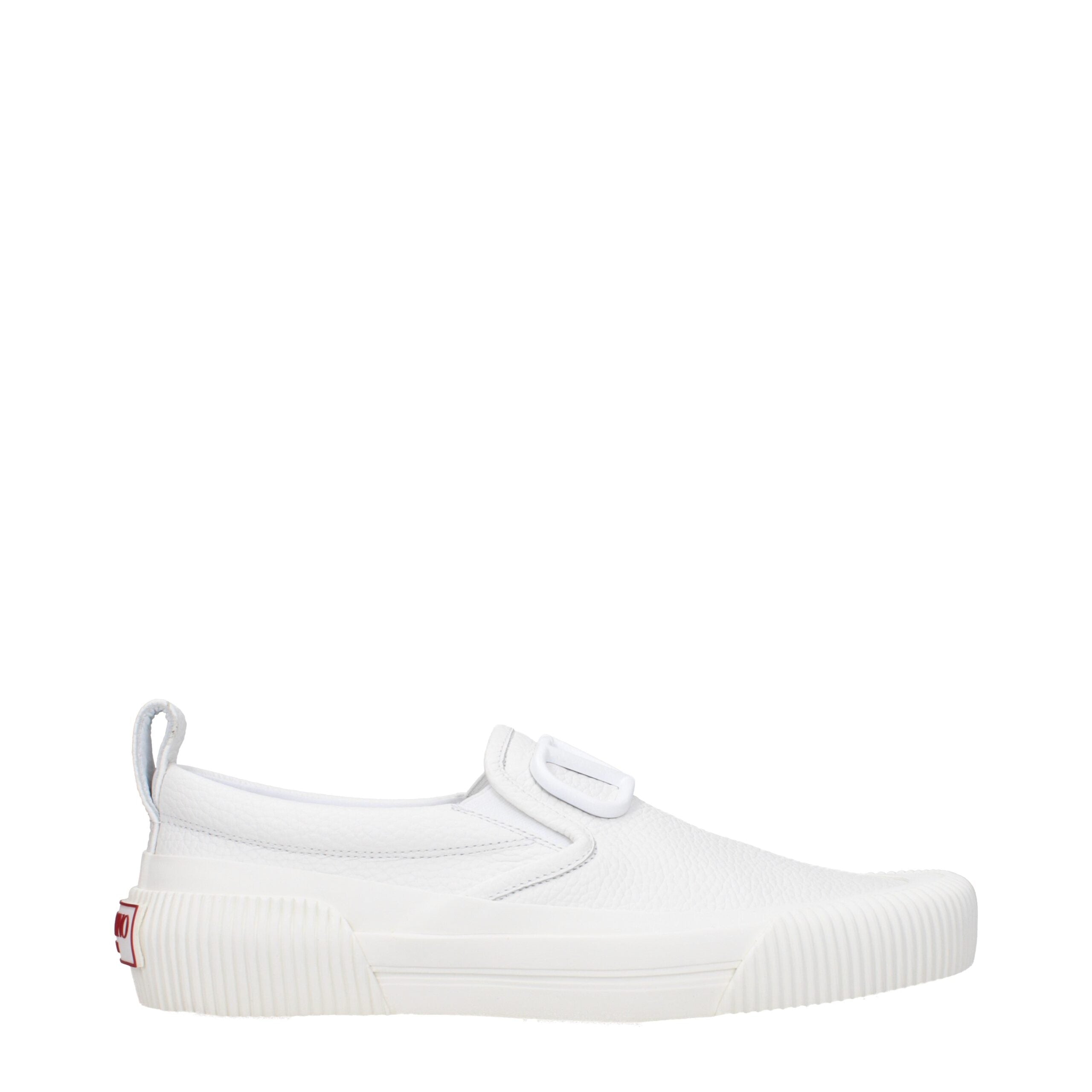 Valentino Garavani White Leather Slip-On Loafers - Luxe Marca