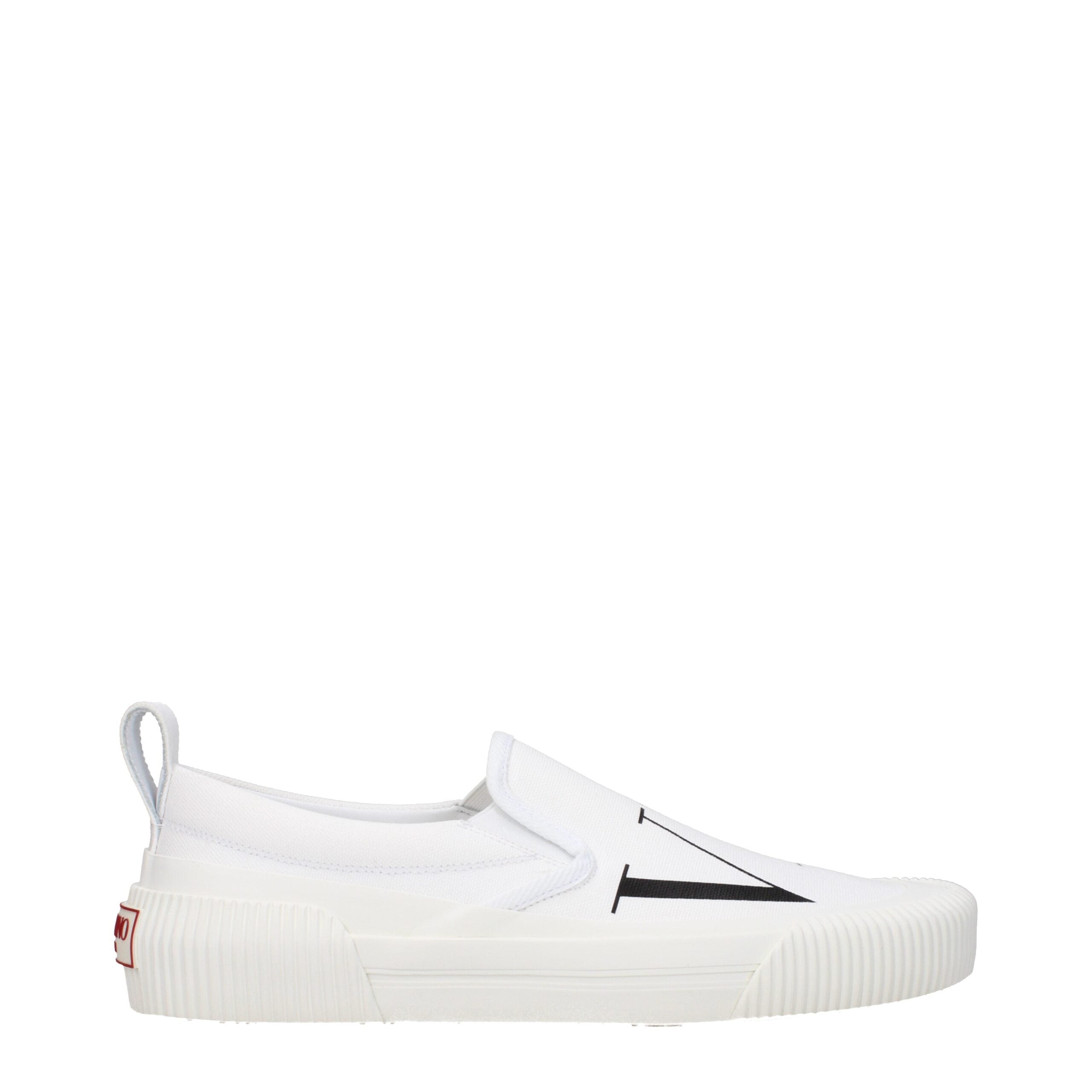 Valentino Garavani White Fabric Slip-On Loafers - Luxe Marca