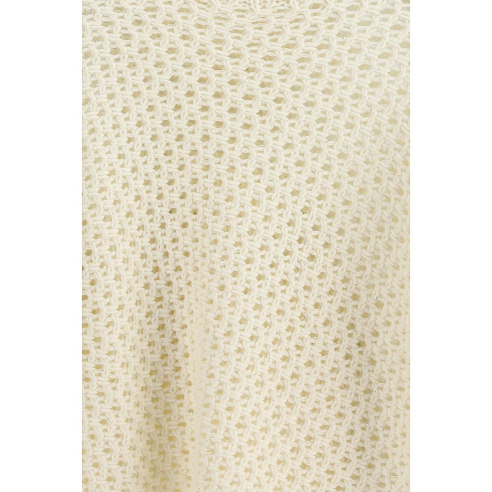 Fabiana Filippi Cream Fleece Wool Sweatshirt