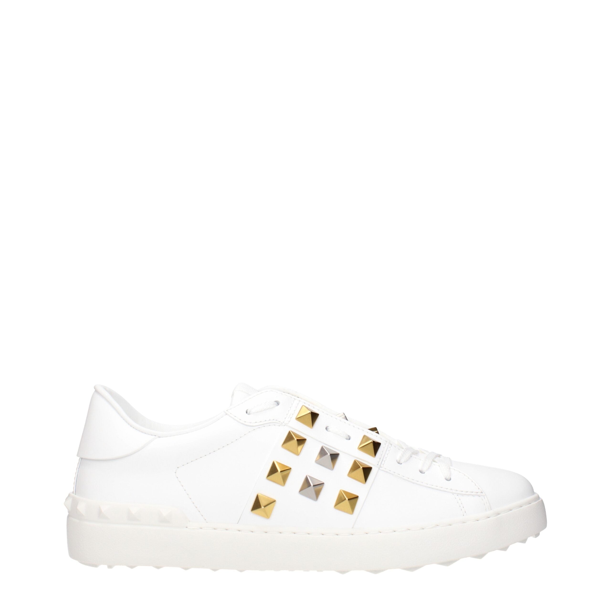 Valentino Garavani White Leather Low Top Sneakers - Luxe Marca