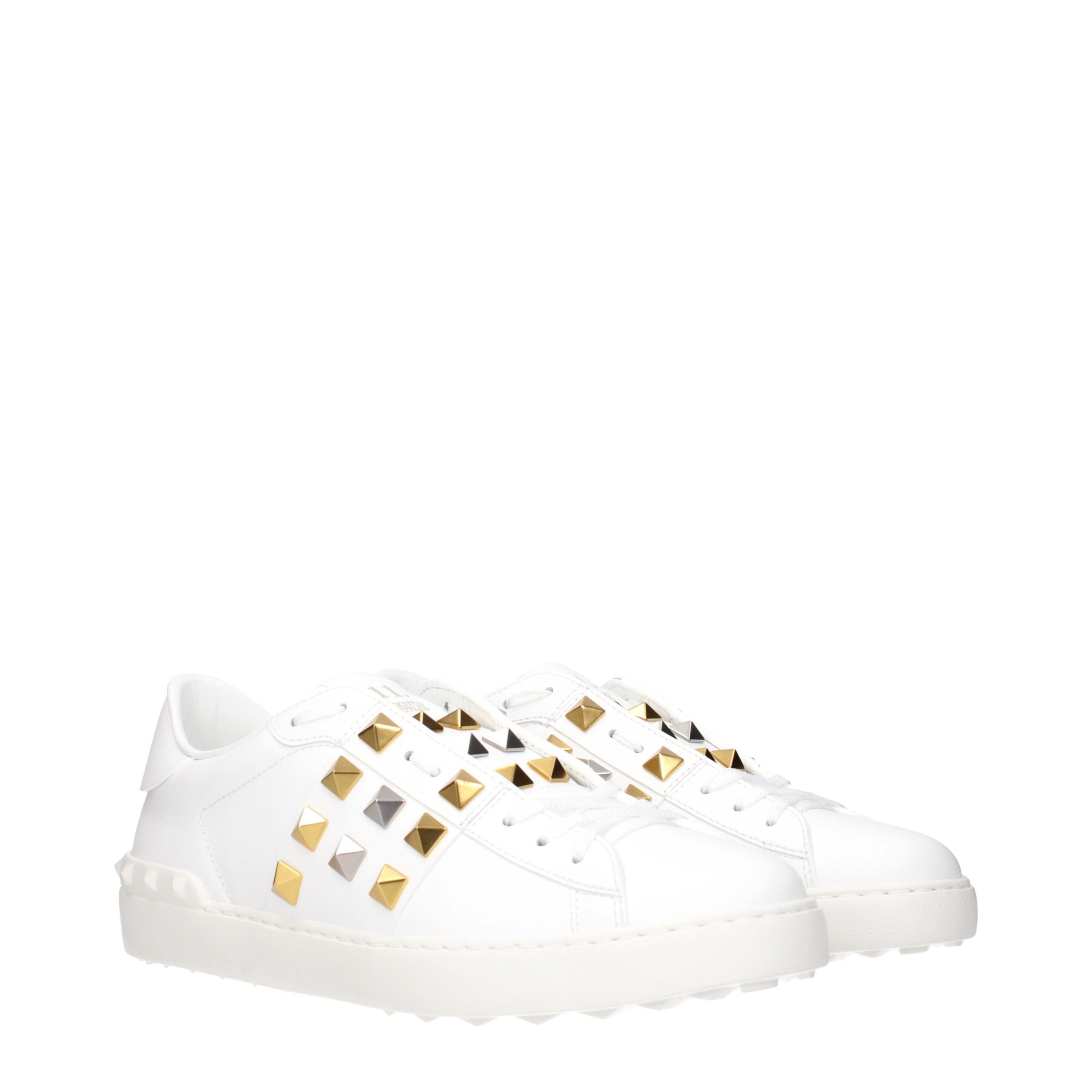 Valentino Garavani White Leather Low Top Sneakers - Luxe Marca