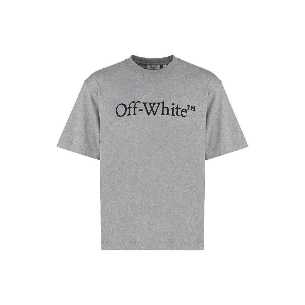 Off-White Gray Cotton T-Shirt