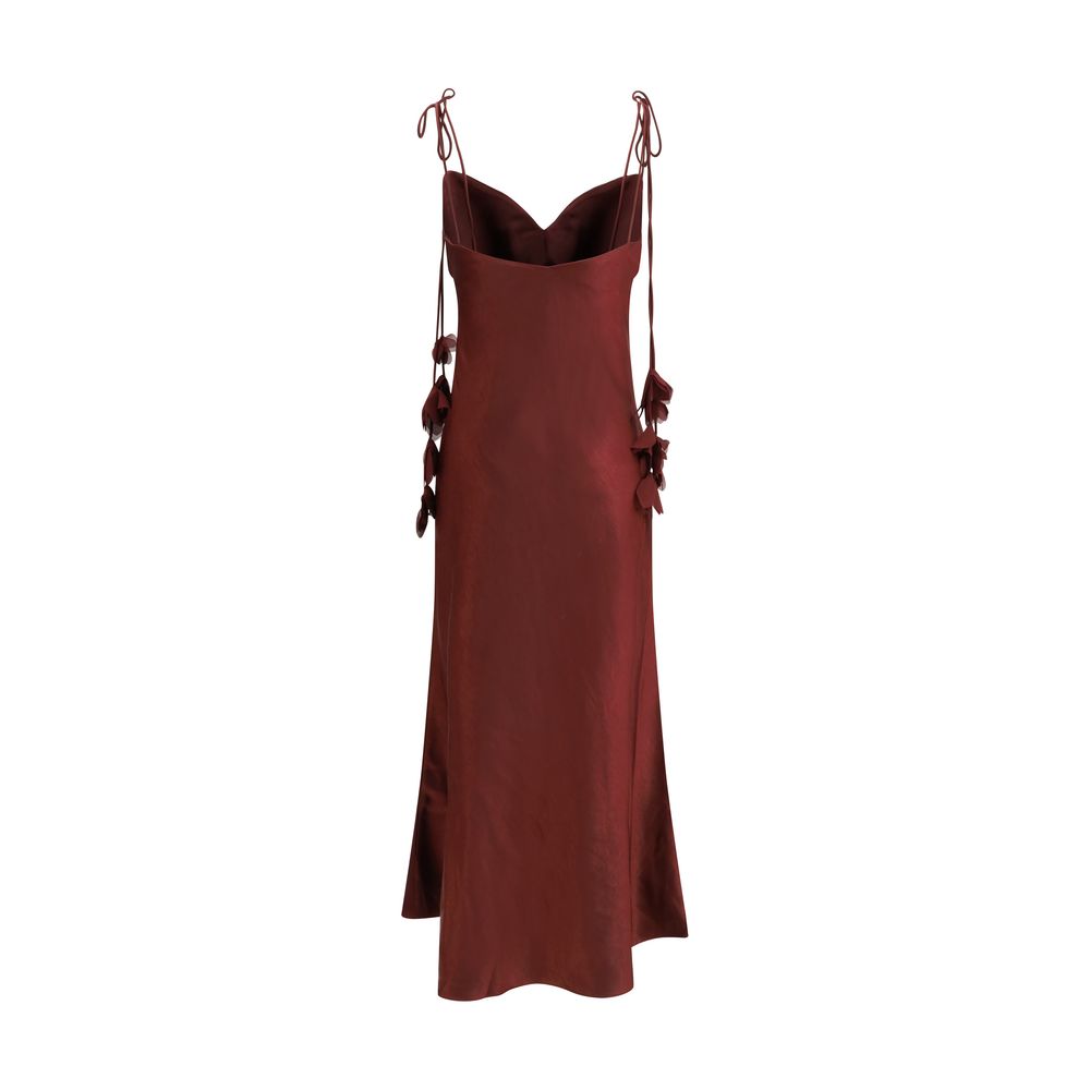 Self-Portrait Bordeaux Polyester Casual Dress