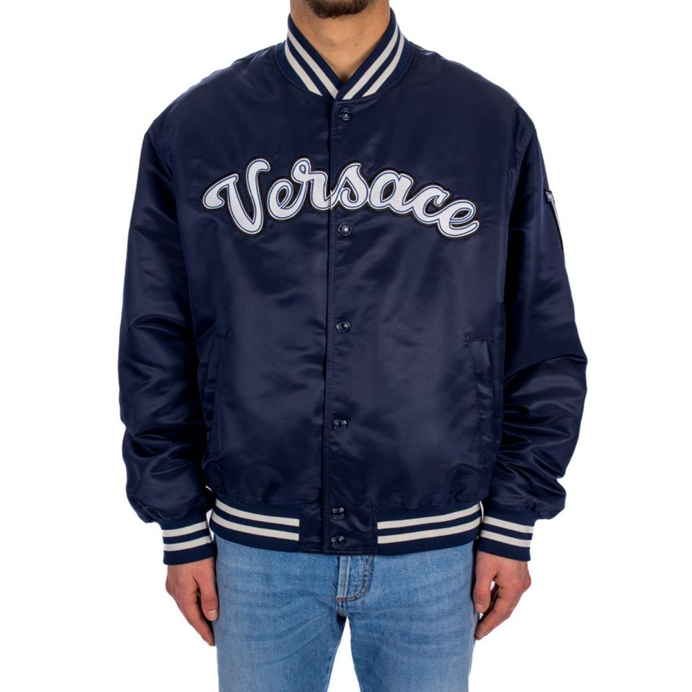Versace Blue Nylon Bomber