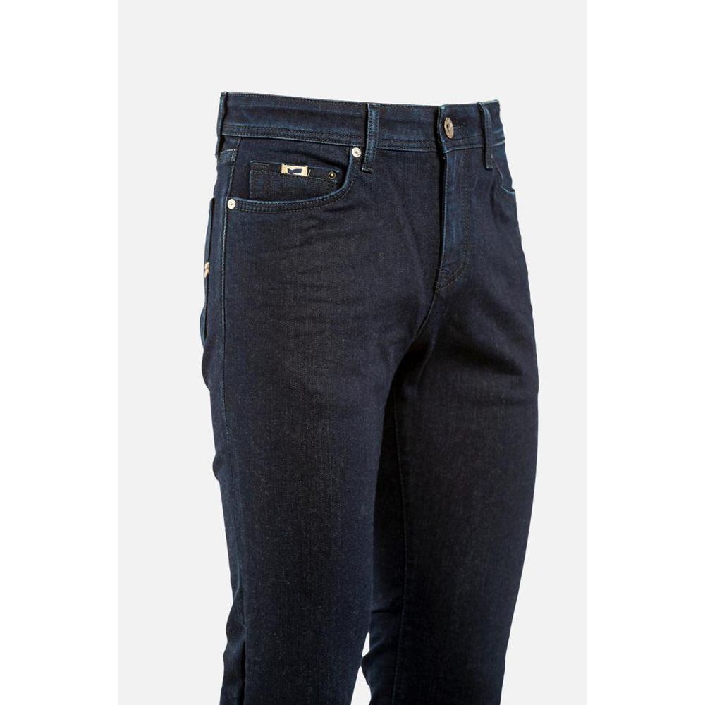 Gas Blue Cotton Straight-Leg Jeans