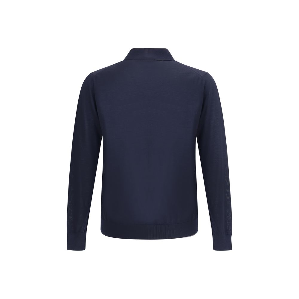 Prada Blue Fleece Wool Sweatshirt