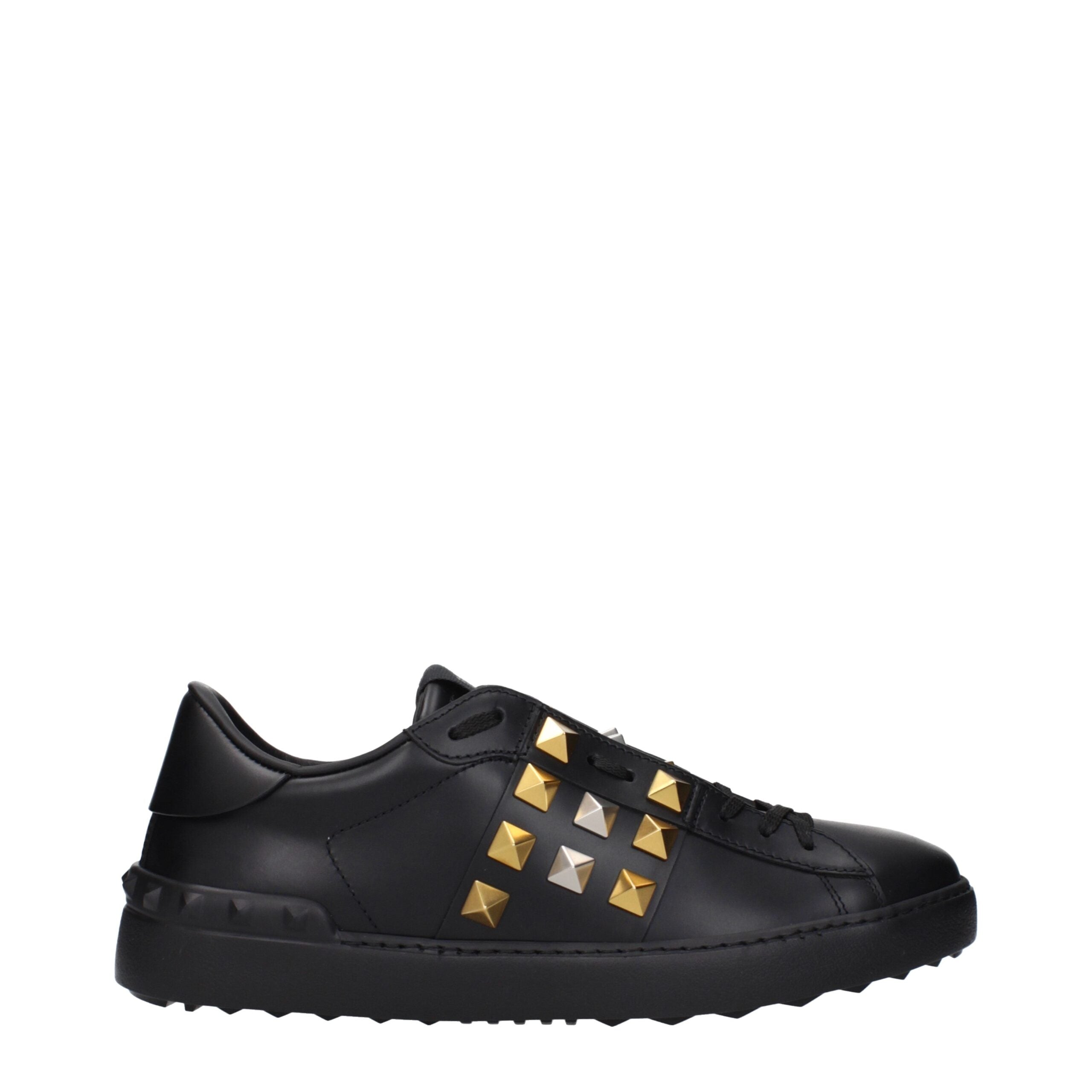 Valentino Garavani Black Leather Sneakers - Luxe Marca