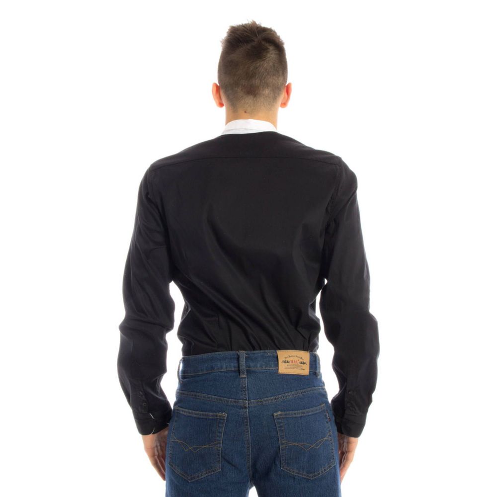 Papete Black Cotton Men's Shirt