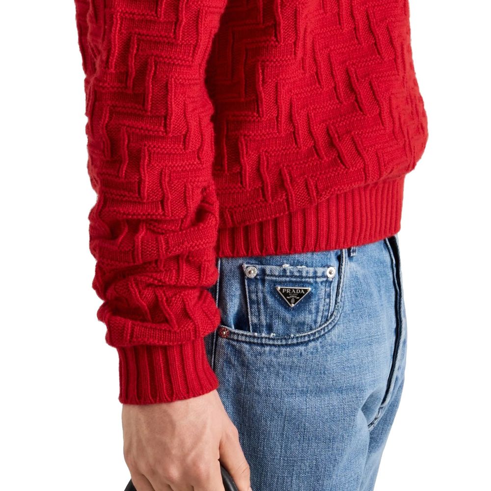 Prada Blue Cotton Straight-Leg Jeans