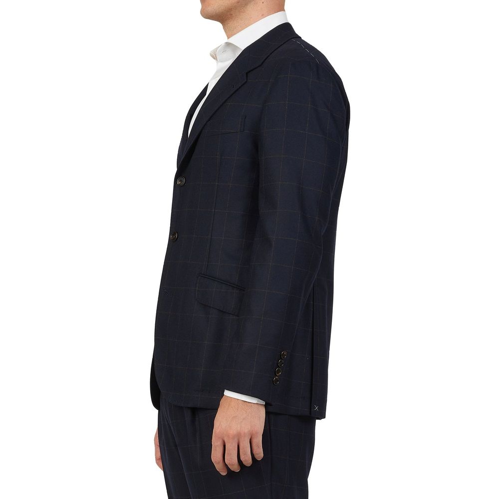 Brunello Cucinelli Blue Wool Two-Piece Suit