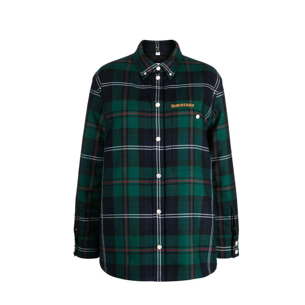 Burberry Bicolor Wool Pattern Shirt - Luxe Marca
