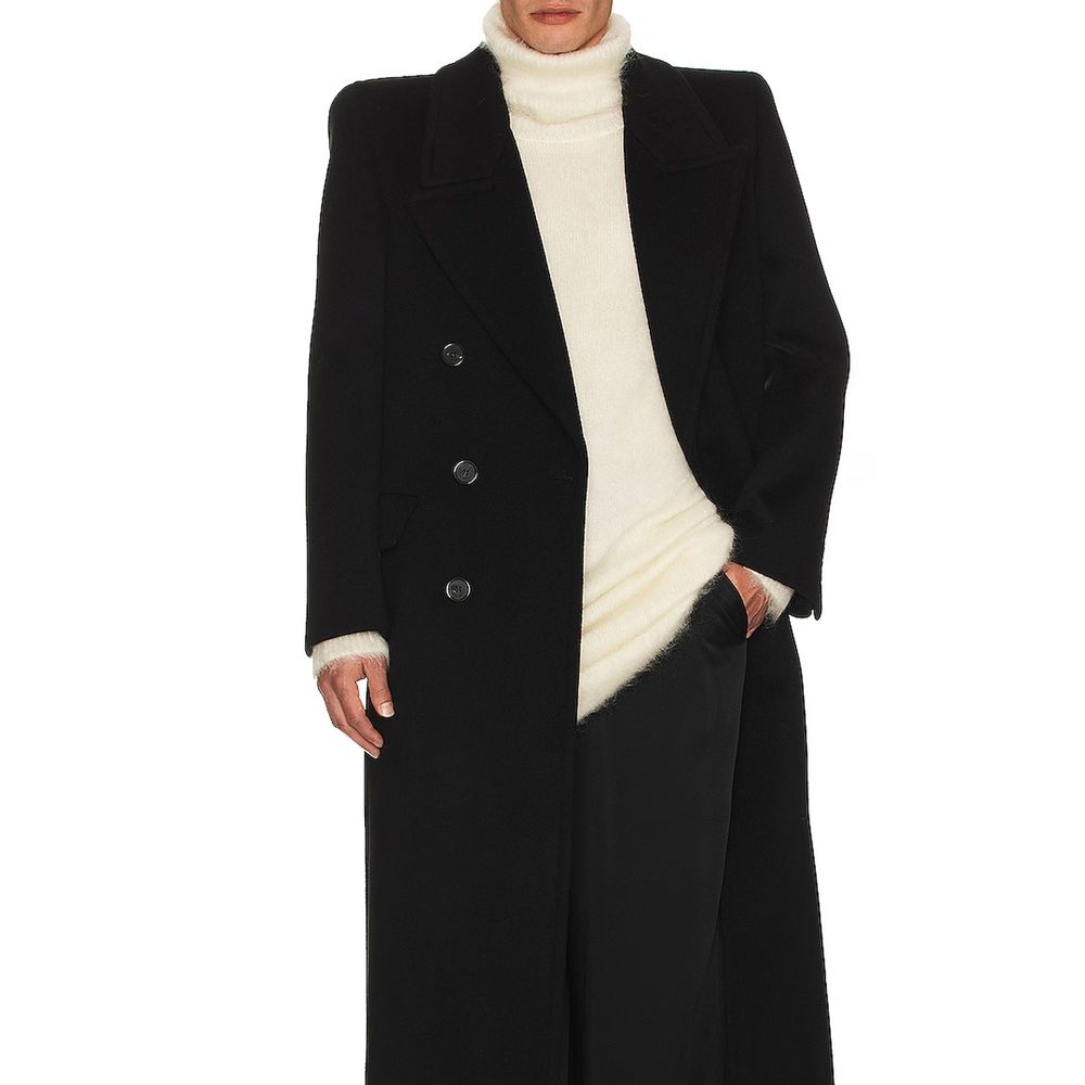 سويت شيرت أبيض من الموهير من سان لوران