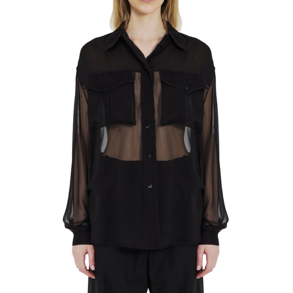 Saint Laurent Black Silk Dress Shirt - Luxe Marca