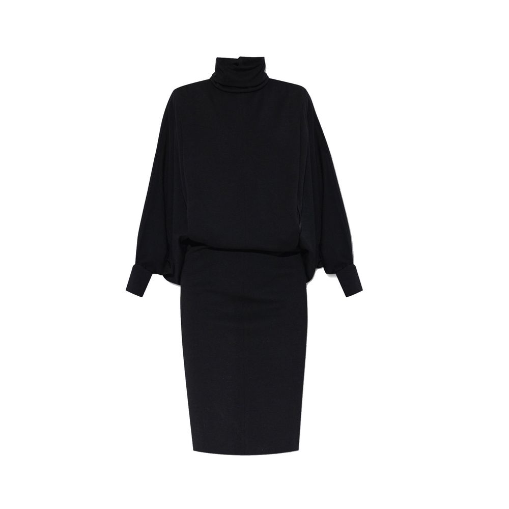Saint Laurent Black Wool Casual Dress - Luxe Marca