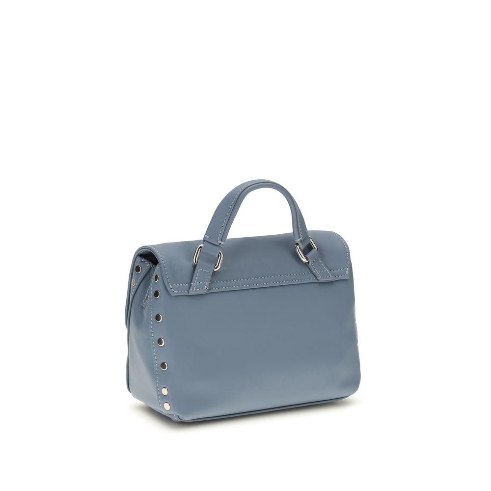 Zanellato Light Blue Calf Leather Bos Taurus Handbag