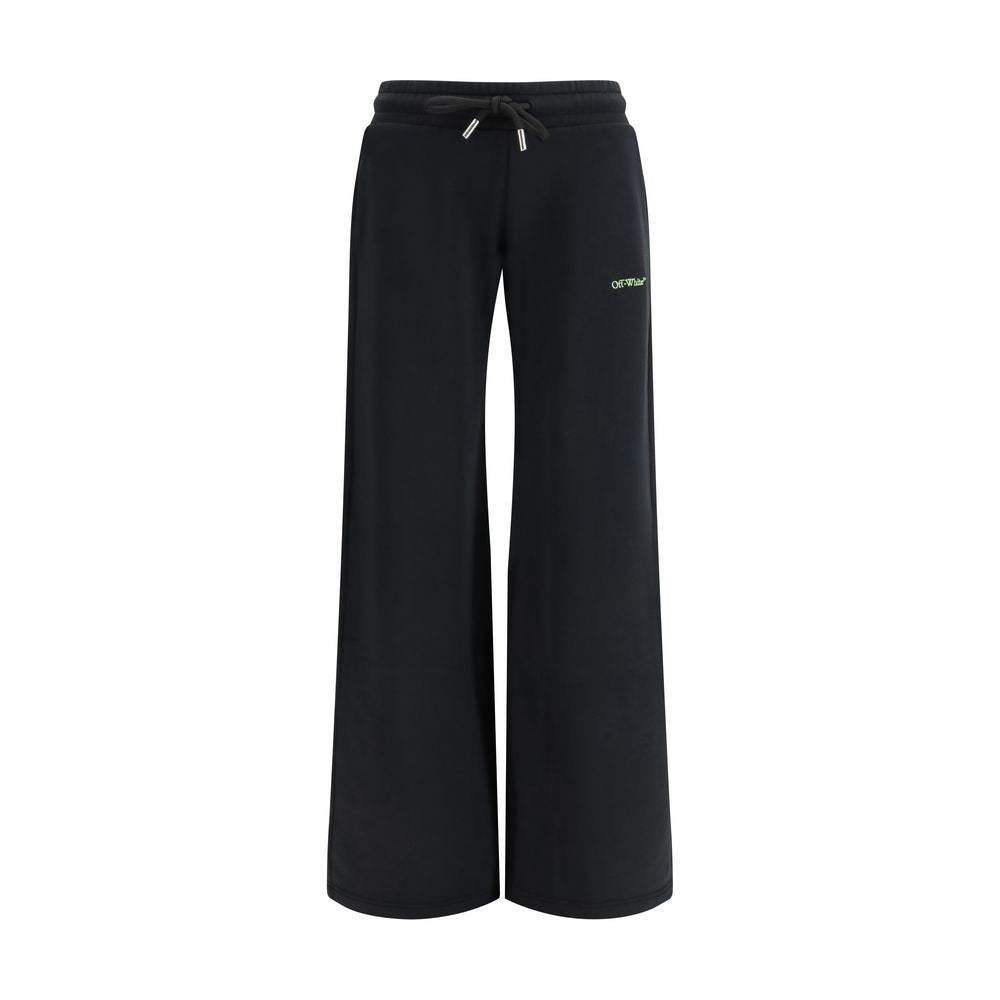 Off-White Black Cotton Casual Pants - Luxe Marca