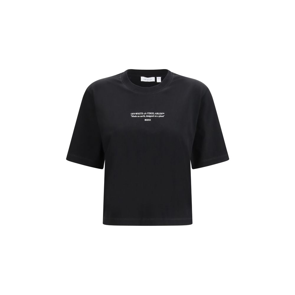 Off-White Black Cotton T-Shirt - Luxe Marca
