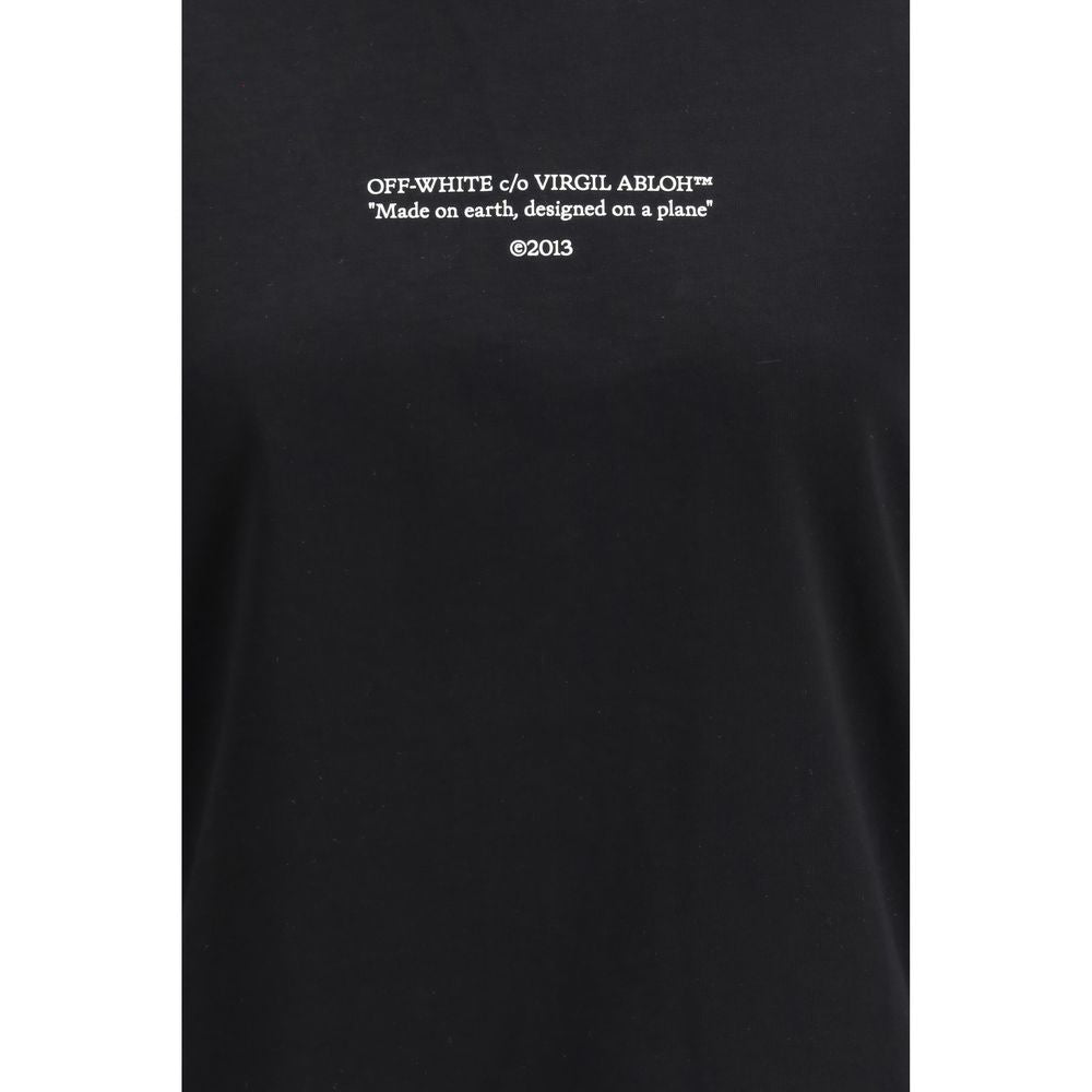 Off-White Black Cotton T-Shirt - Luxe Marca
