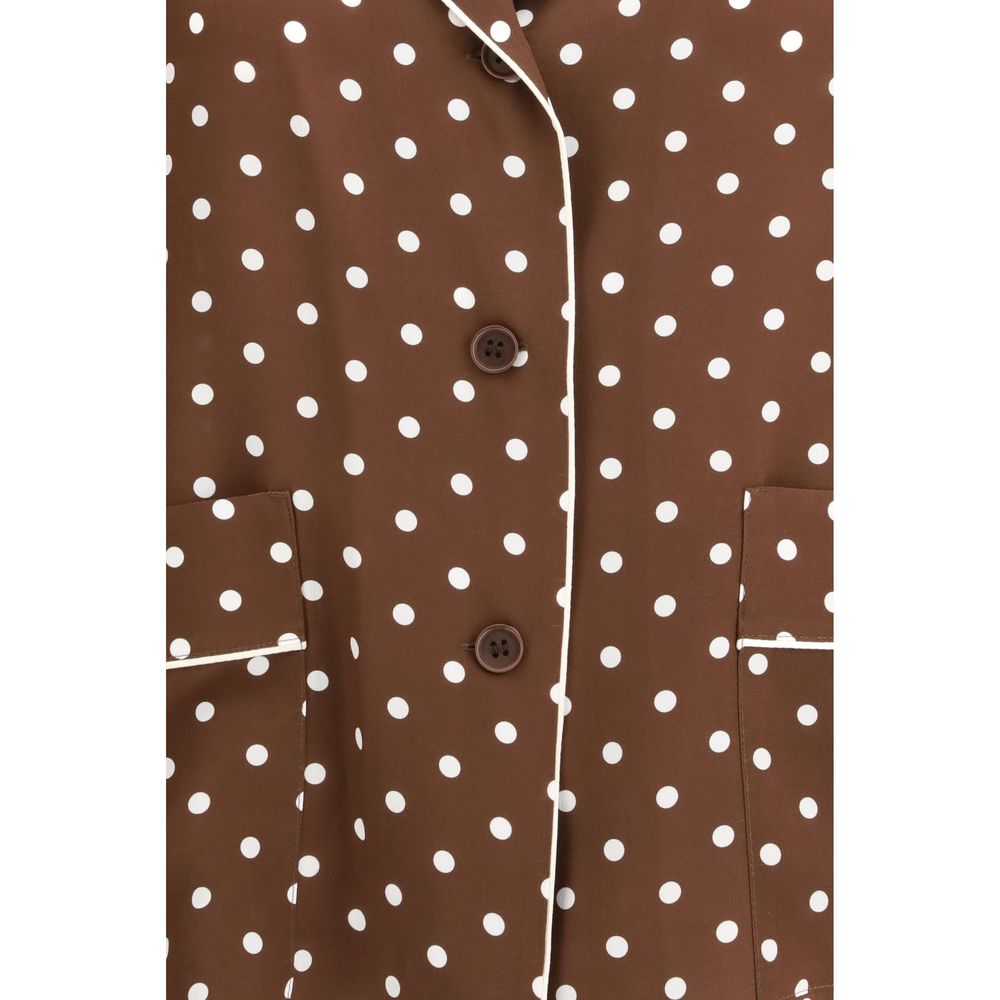 P.A.R.O.S.H. Brown Silk Pattern Shirt