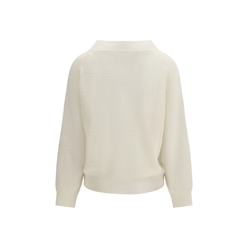 Brunello Cucinelli Beige Cashmere Sweater - Luxe Marca