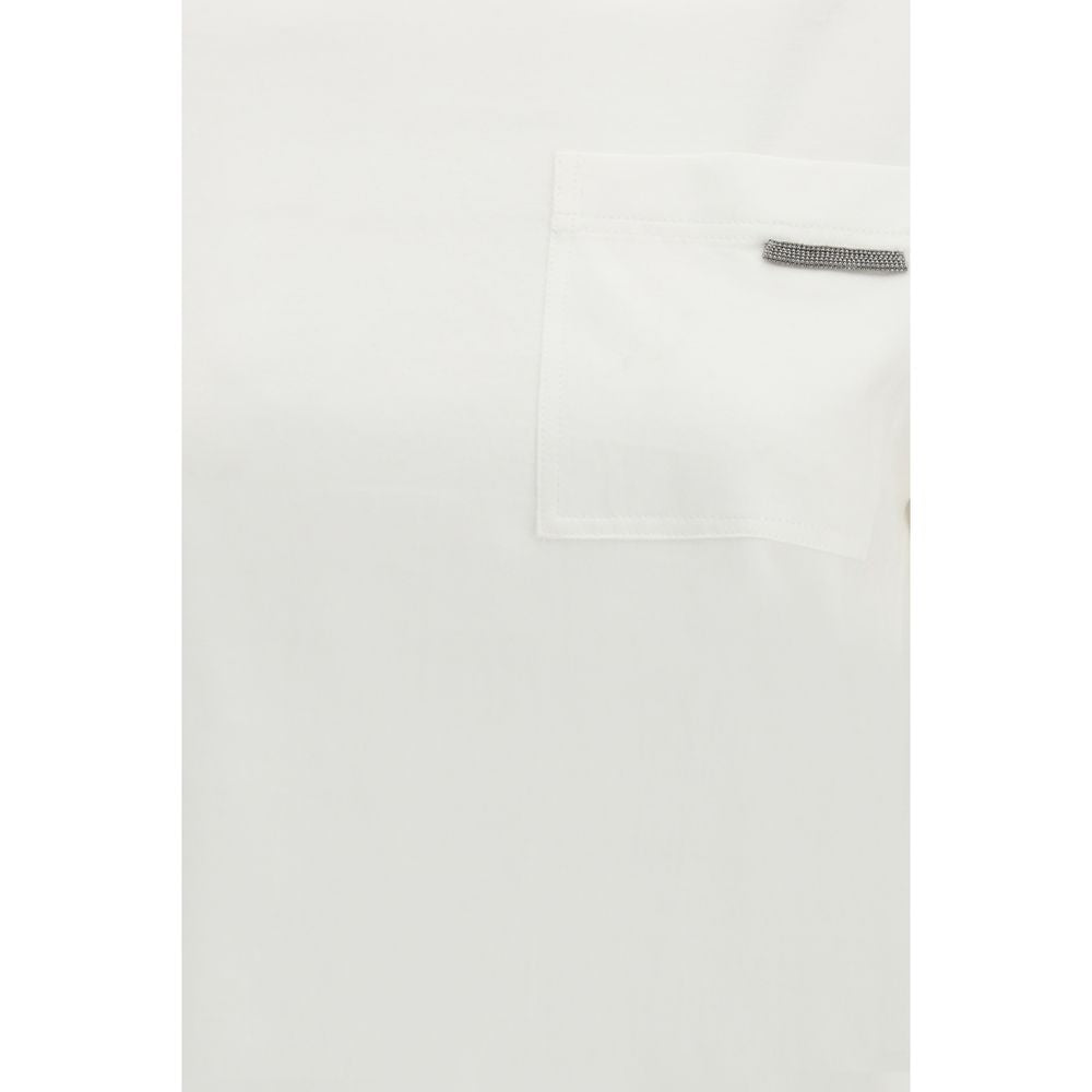 Brunello Cucinelli White Cotton T-Shirt - Luxe Marca