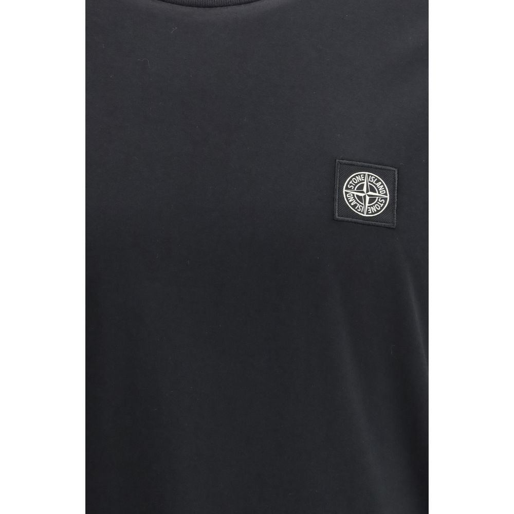 Stone Island Black Cotton T-Shirt