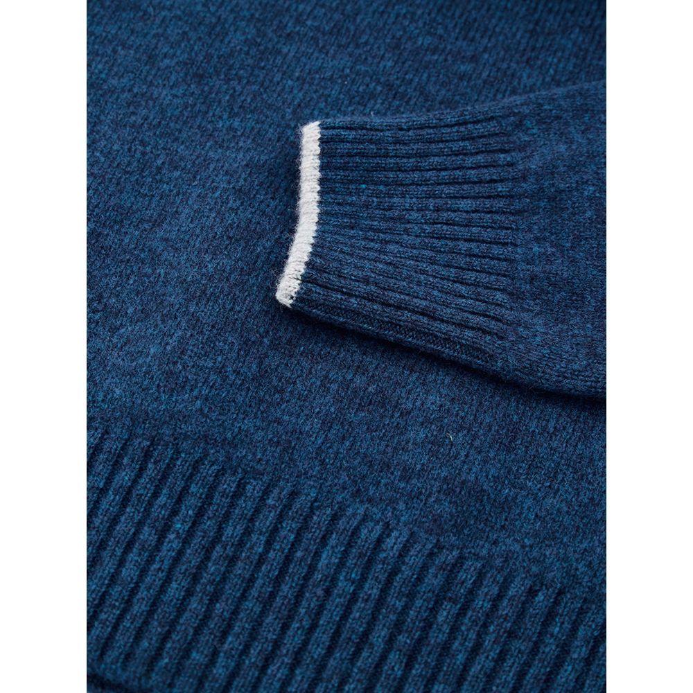 Gran Sasso Blue Wool Turtleneck