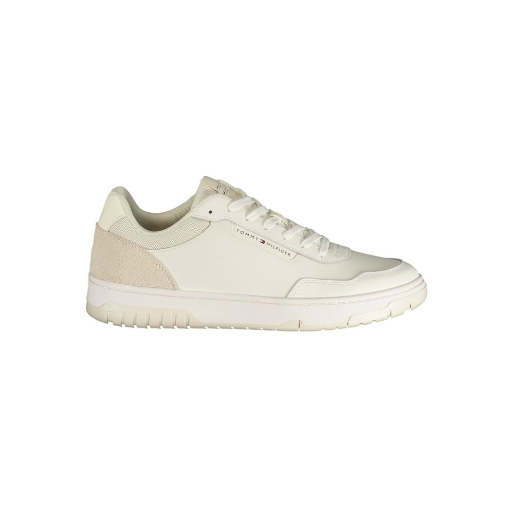 Tommy Hilfiger White Polyurethane Men's Sneaker