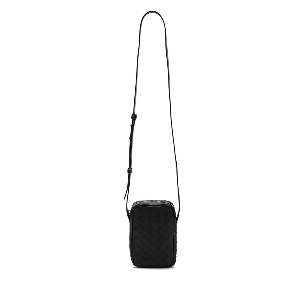Bottega Veneta Black Lamb Leather Crossbody Bag