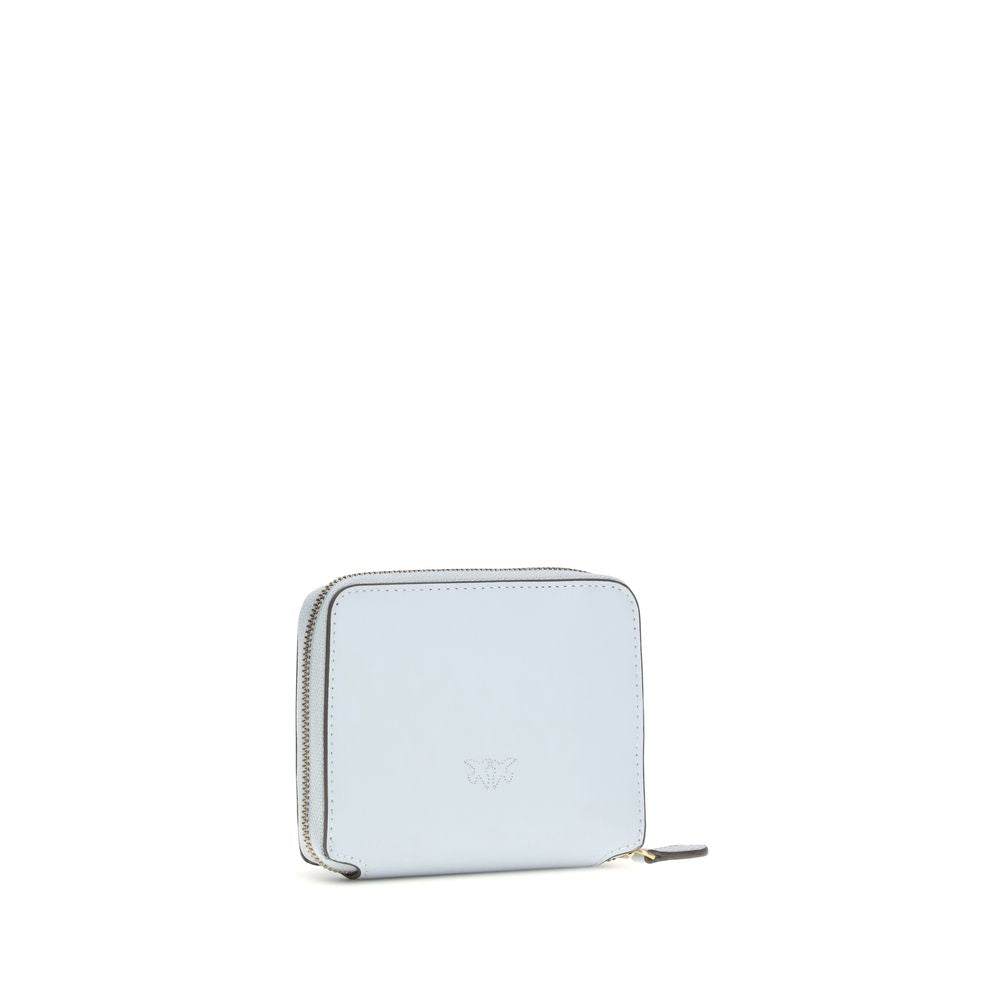 PINKO Light Blue Calf Leather Bos Taurus Wallet