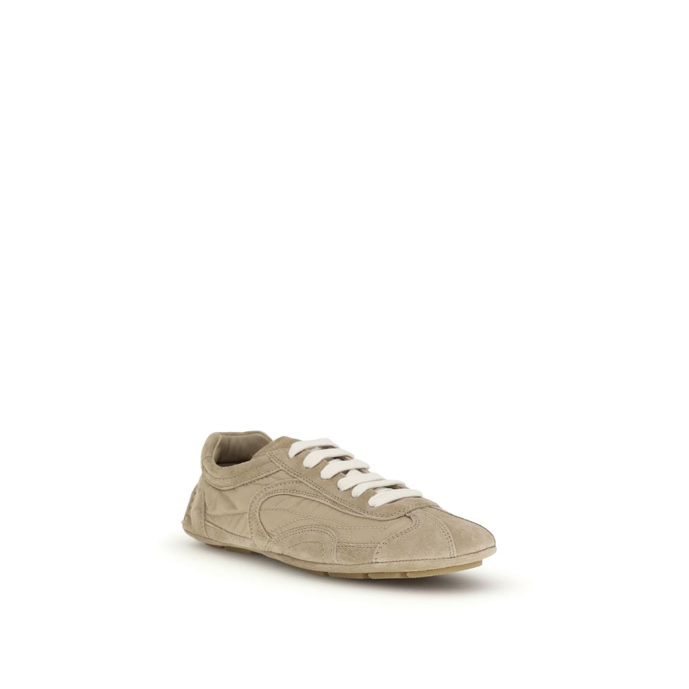 Prada Beige Lamb Ovis Aries Athletic Sneakers