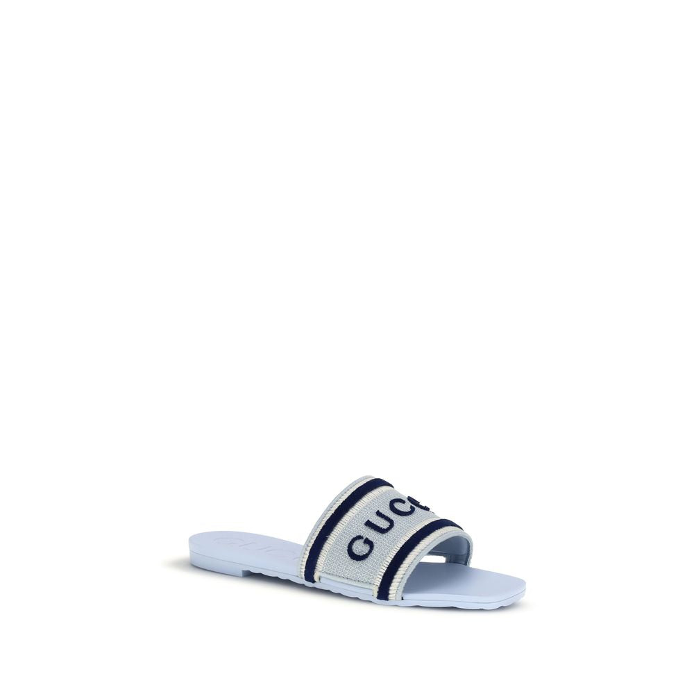 Gucci Blue Cotton Sandals - Luxe Marca