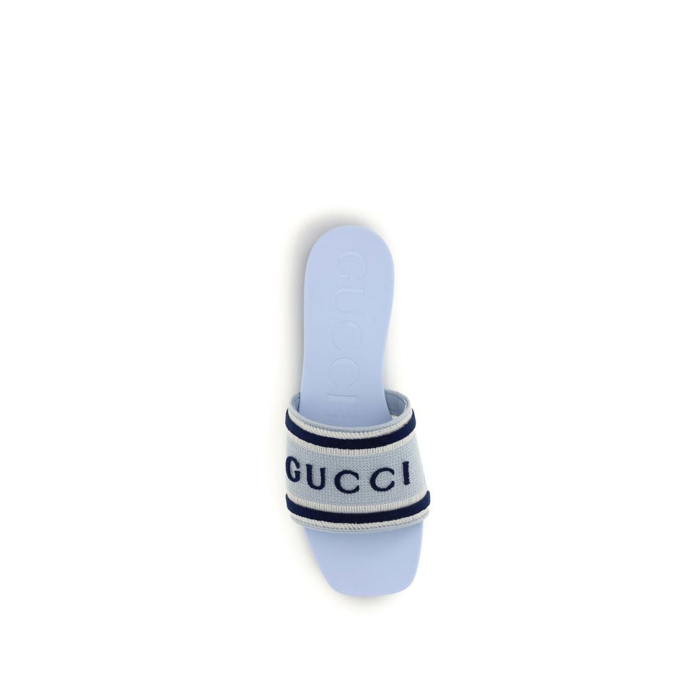 Gucci Blue Cotton Sandals - Luxe Marca
