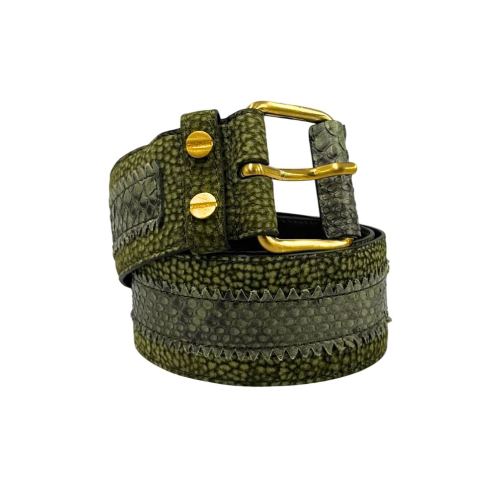 Borbonese Green Genuine Leather Women Belt