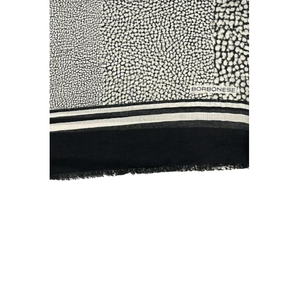 Borbonese Black Modal Scarf