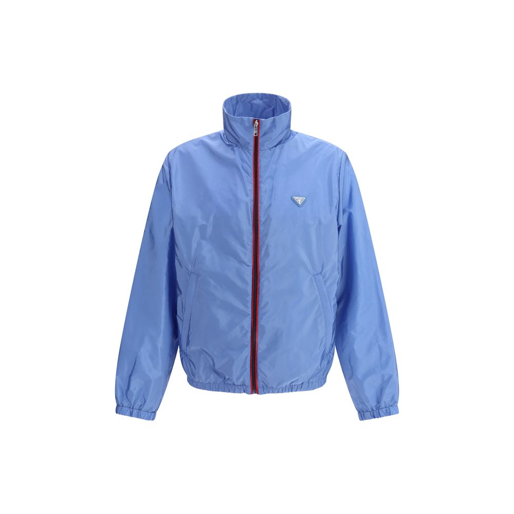 Prada Light Blue Recycled Polyamide Shell Jacket