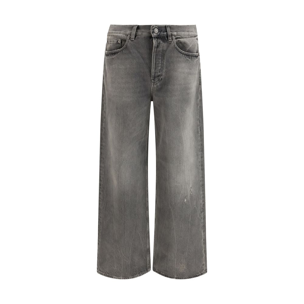 Golden Goose Gray Cotton Relaxed Fit Jeans