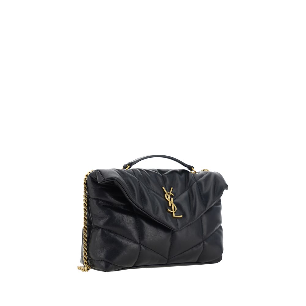 Saint Laurent Black Lamb Ovis Aries Aries Shoulder Bag - Luxe Marca